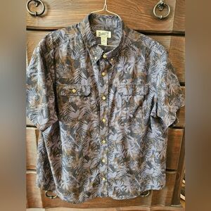 Duluth Trading floral print button down shirt